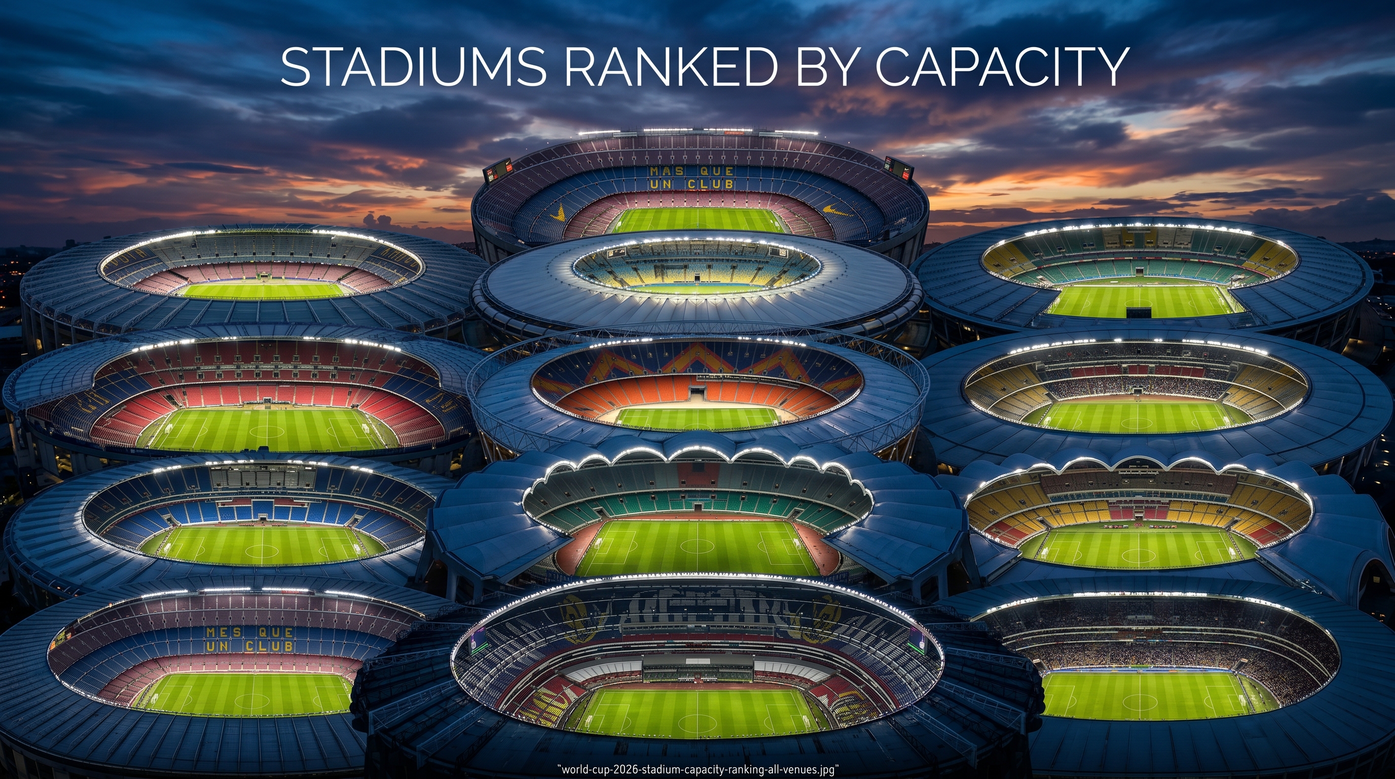 All 16 World Cup 2026 Stadiums Ranked by Capacity